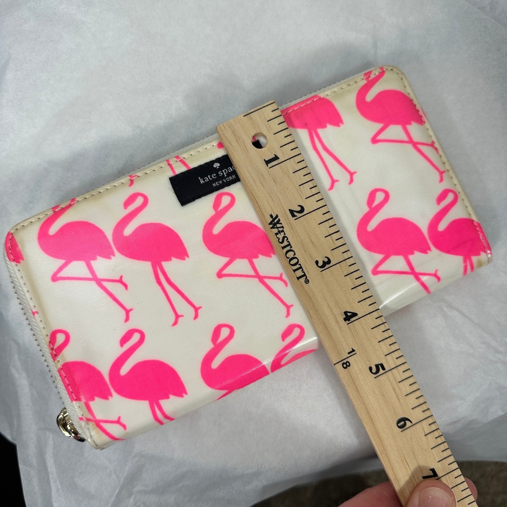 Kate Spade Wallet Womens OS Pink Flamingo Cream Good Zip Around WLRU1182 - Picture 10 of 10